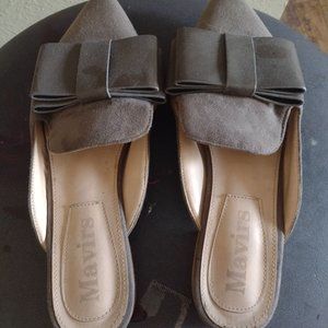 Taupe Mule Flats
